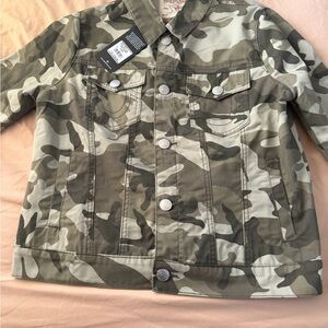 True Religion Green Camouflage Jean Jacket